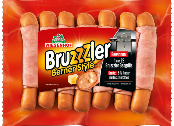 Der Bruzzzler Berner Style vereint Wurst, Käse und Bacon